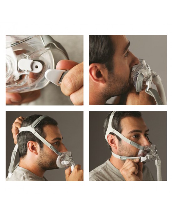 Philips Respironics Amara View Στοματορινική Μάσκα CPAP με Κεφαλοδέτη