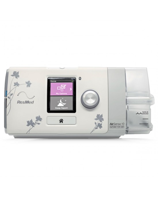 RESMED AIRSENSE™ 10 AUTOSET™ ΓΙΑ ΓΥΝΑΙΚΕΣ (FOR HER) ΑΥΤΟΜΑΤΗ ΣΥΣΚΕΥΗ CPAP ΜΕ ΘΕΡΜΑΙΝΟΜΕΝΟ ΥΓΡΑΝΤΗΡΑ HUMIDAIR™