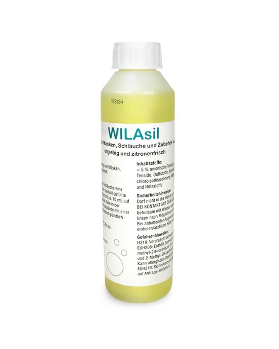 WILAsil Ειδικό Καθαριστικό για Μάσκες, Σωλήνες, Αξεσουάρ και Ανταλλακτικά CPAP και BiLevel (250mL)