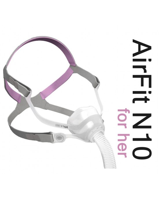 ResMed AirFit™ N10 For Her Ρινική Μάσκα CPAP με Κεφαλοδέτη (Εξαντλημένο)