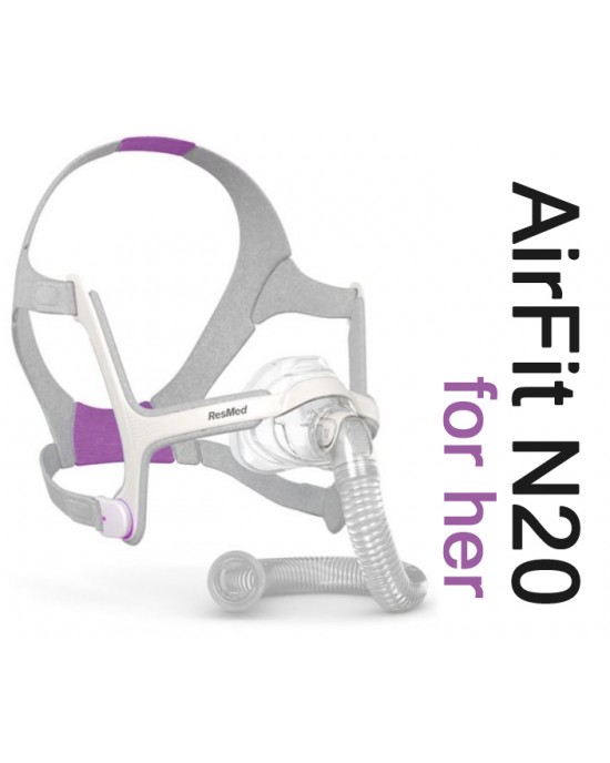 ResMed AirFit™ N20 For Her Ρινική Μάσκα CPAP με Κεφαλοδέτη